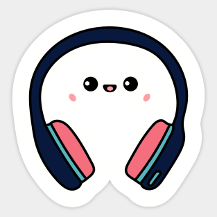 Cute kawaii headset Sticker